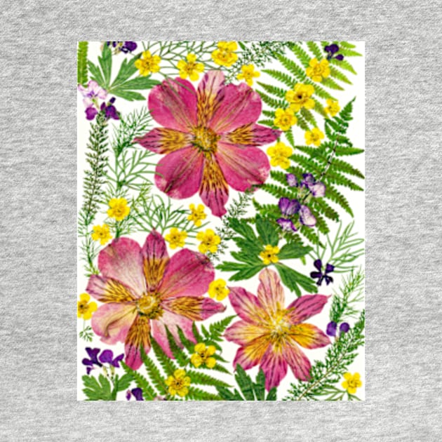 Floral Fantasy Art Print Pink Alstroemeria Botanical Poster Home Decor Wall Art by ZiggyPrint